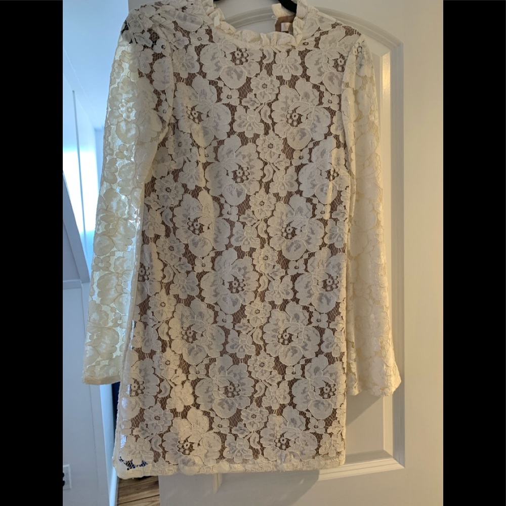 WAYF Lace Cream Dress